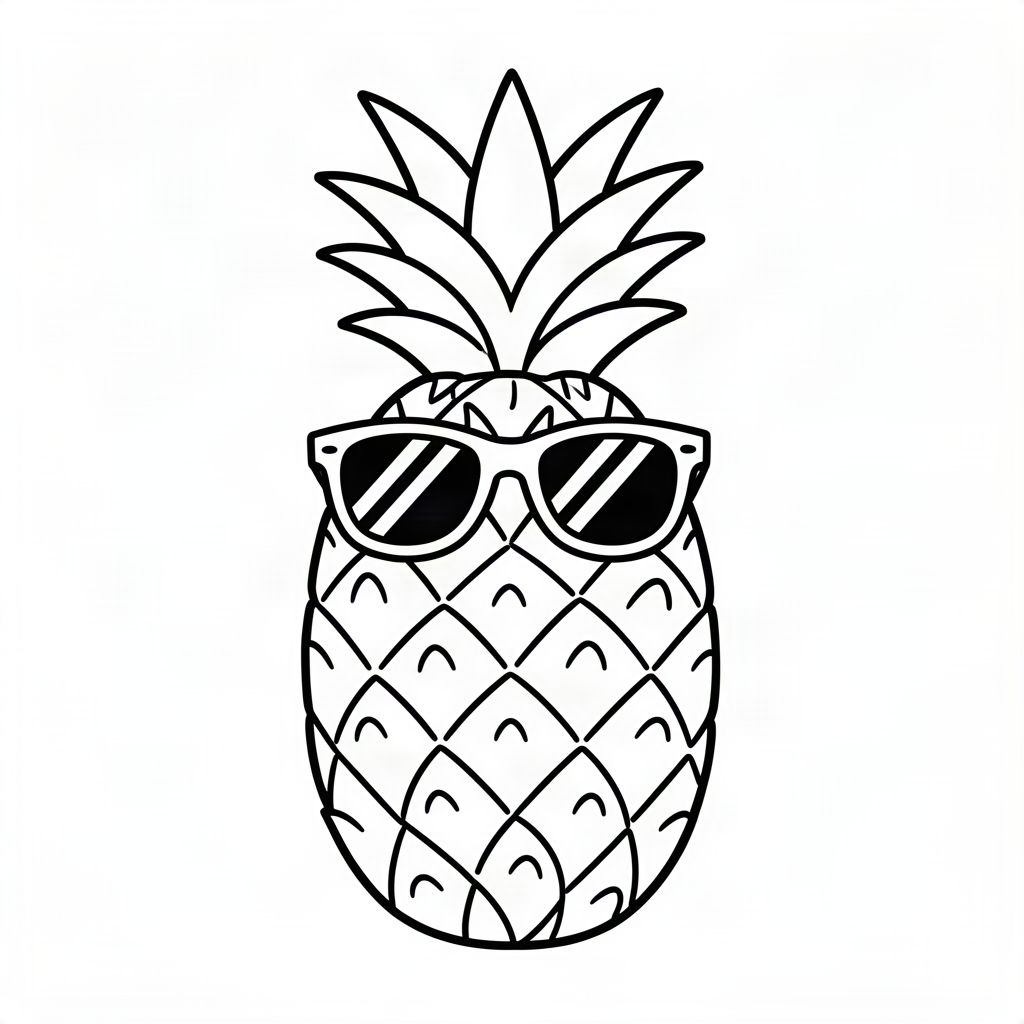 Ananas cu ochelari de soare