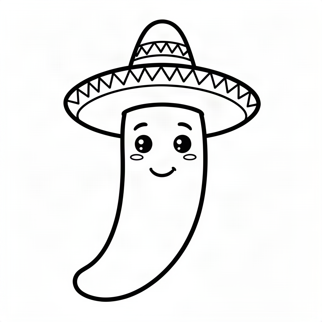 Ardei iute purtând sombrero