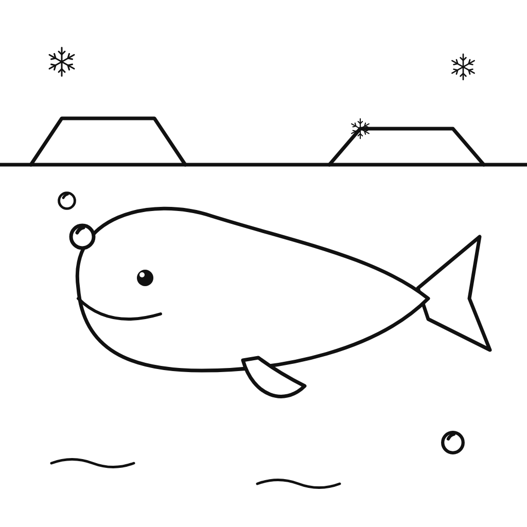 Balenă beluga zâmbitoare