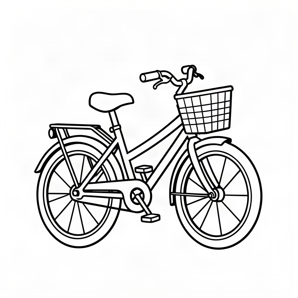 Bicicletă cu coșuleț