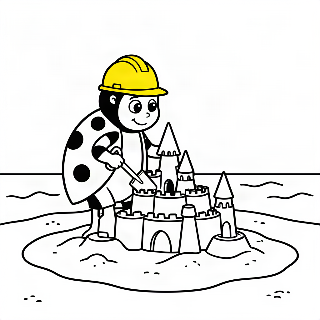 Buburuză constructor de castele de nisip