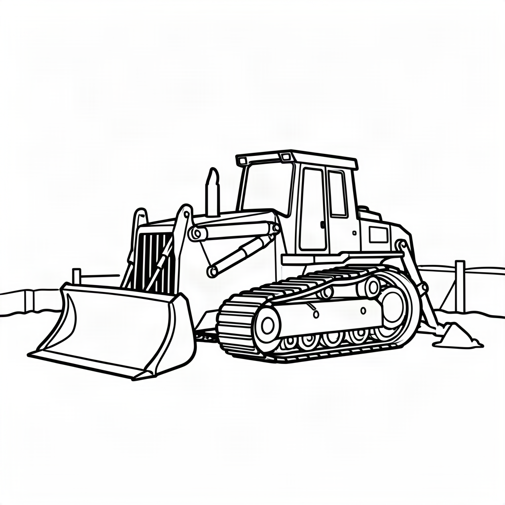 Buldozer pe șantier
