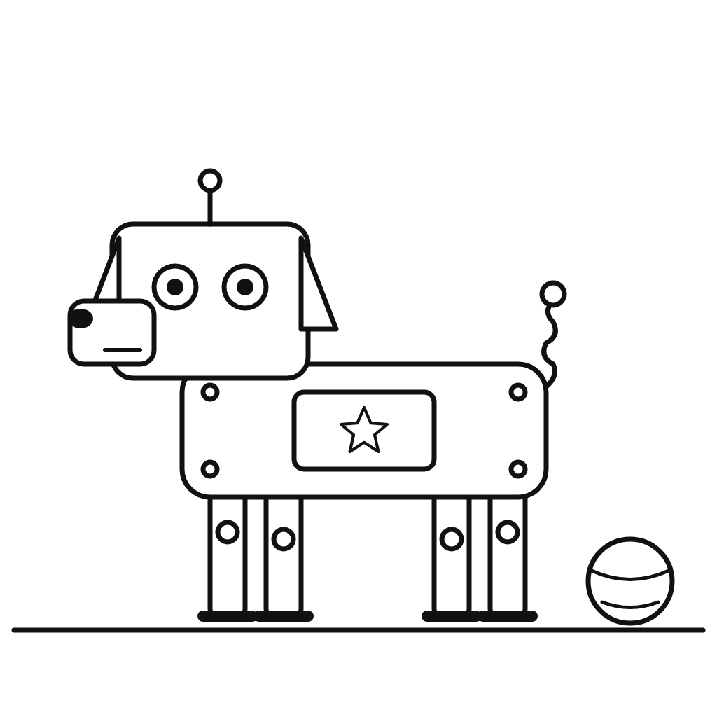 Câine robot cu minge