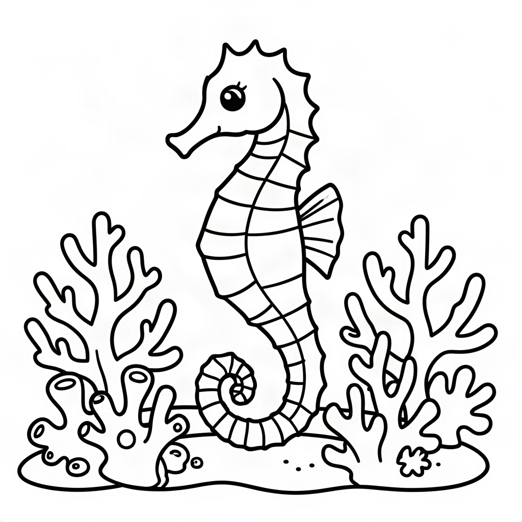 Căluț de mare printre corali