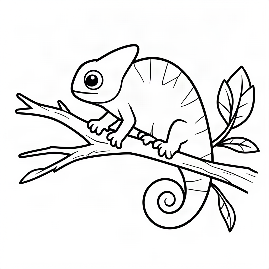 Cameleon pe o creangă