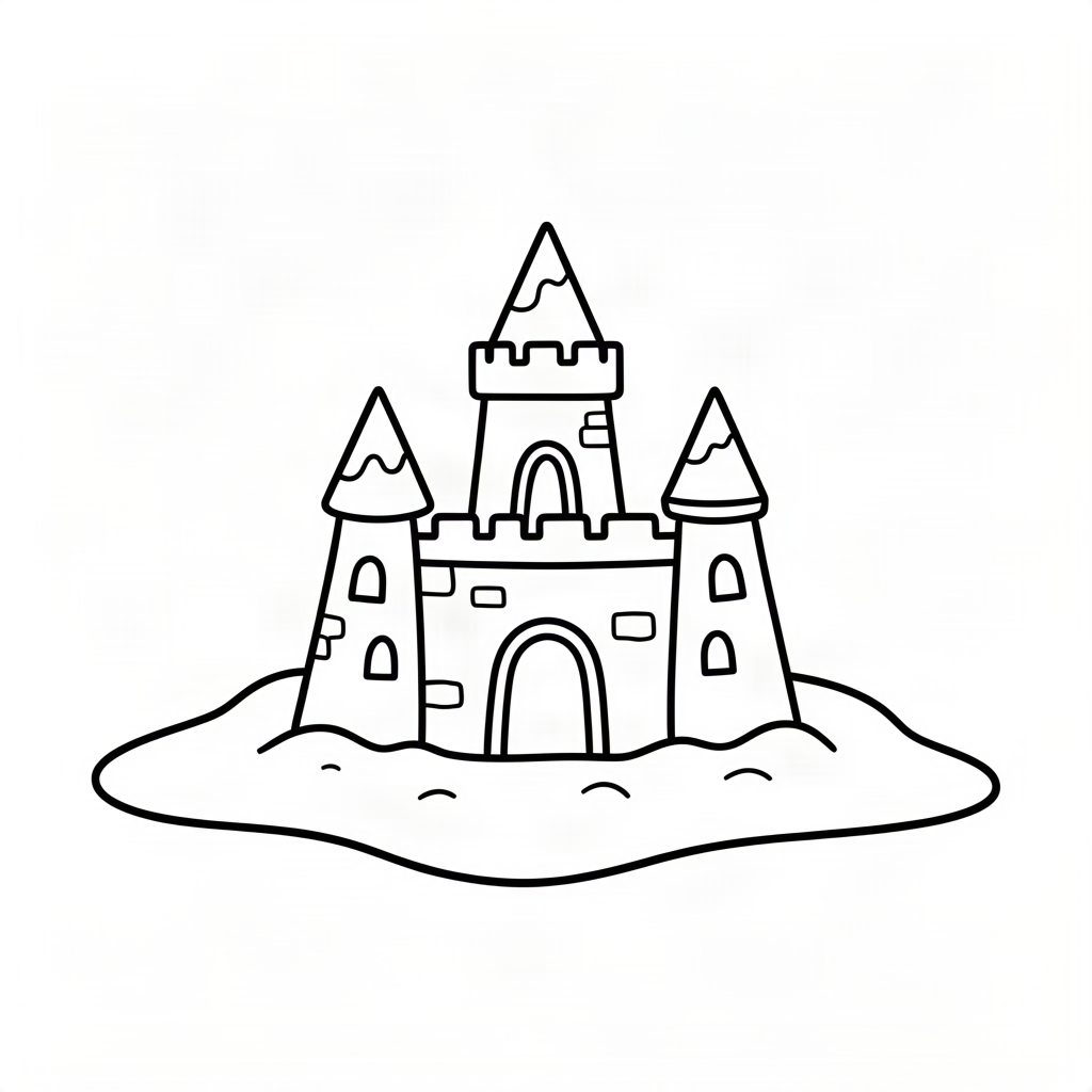 Castel de nisip pe plajă