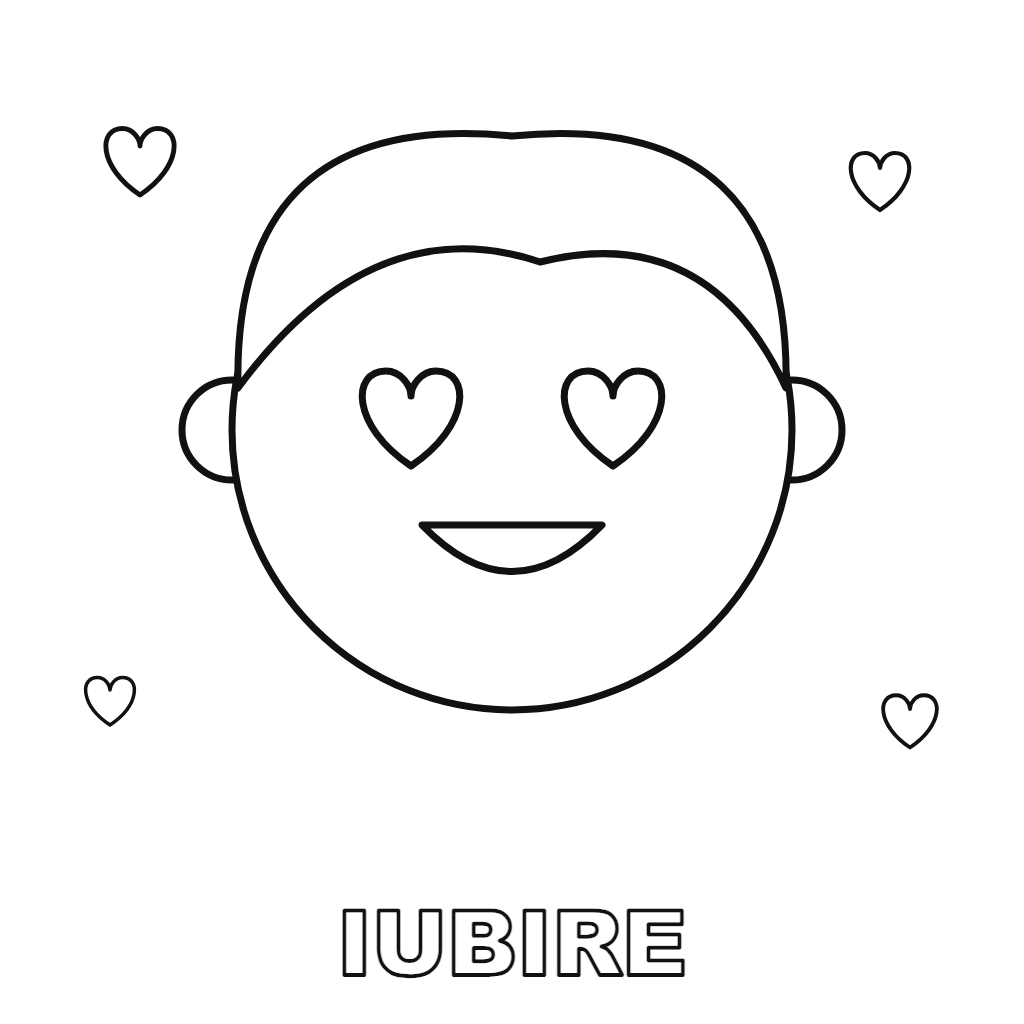 Copil plin de iubire cu inimioare