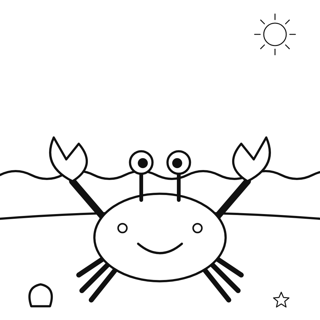 Crab vesel pe plajă