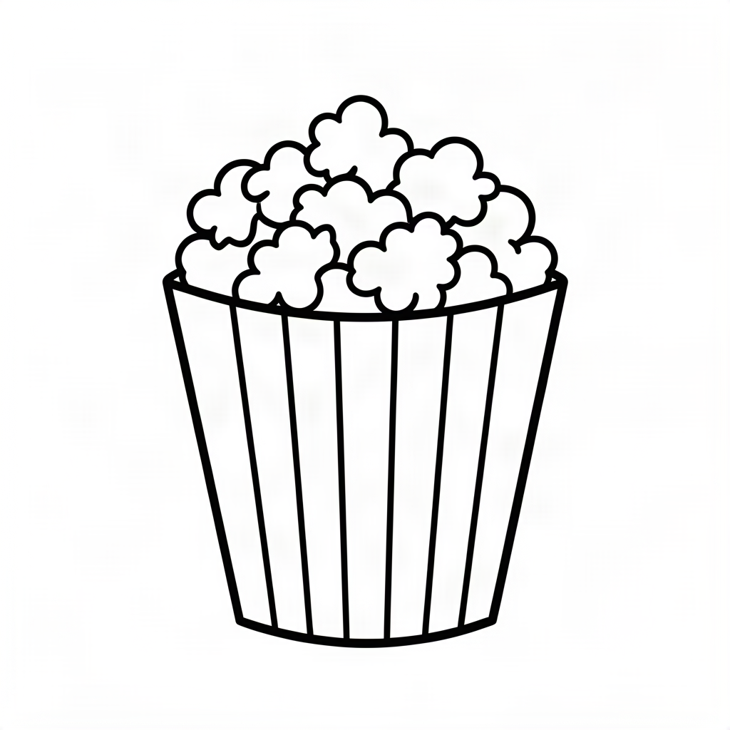 Cutie plină cu popcorn