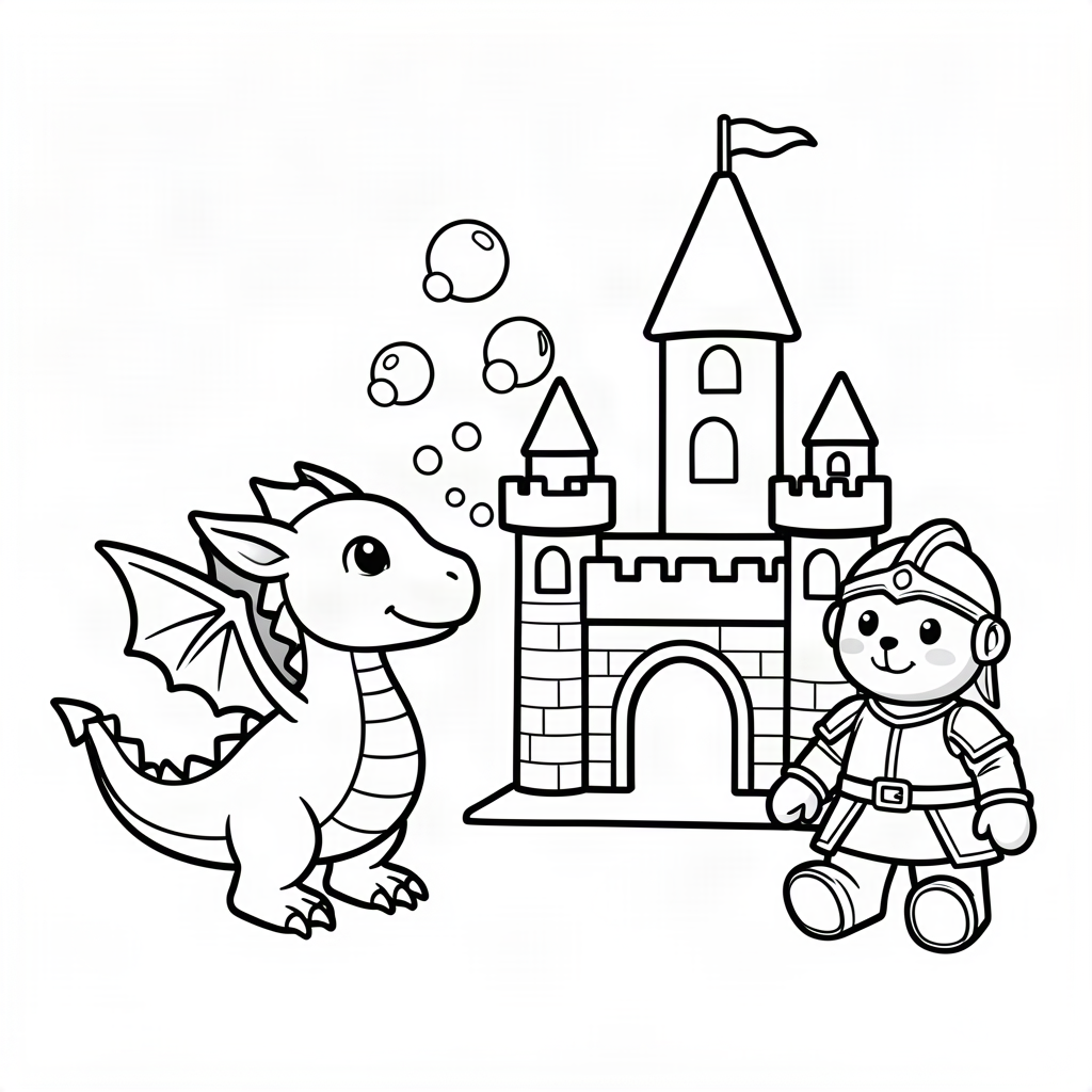 Dragon suflând baloane de săpun