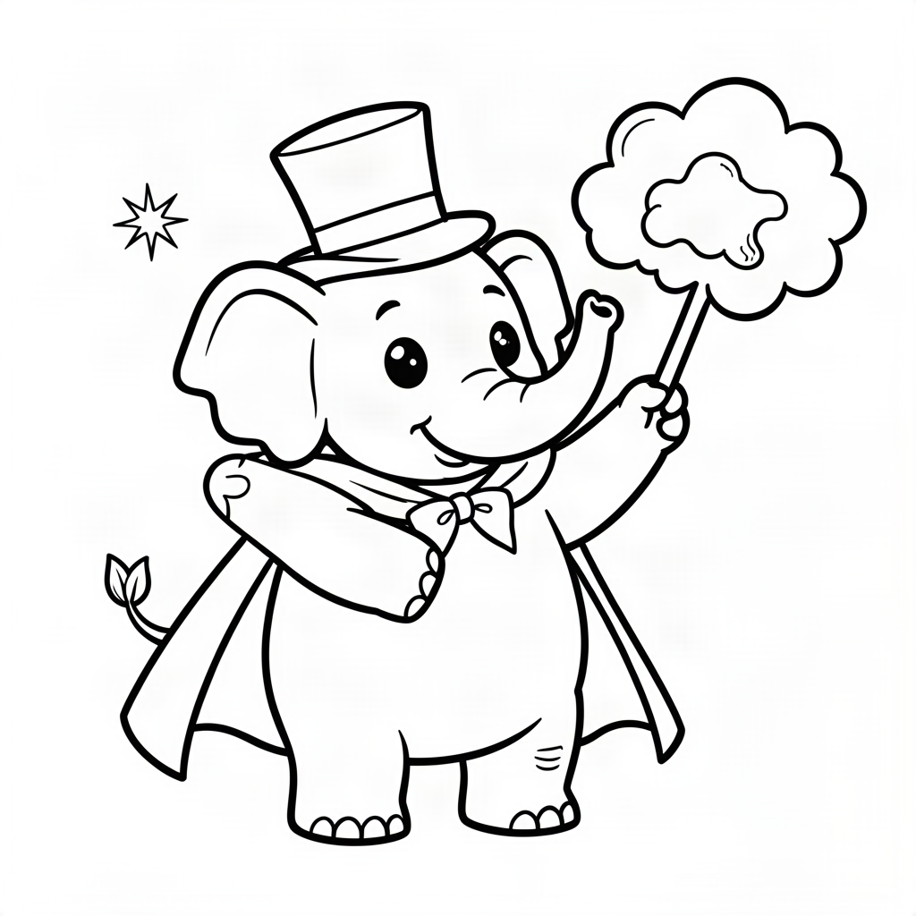 Elefant magician făcând să dispară un arahide