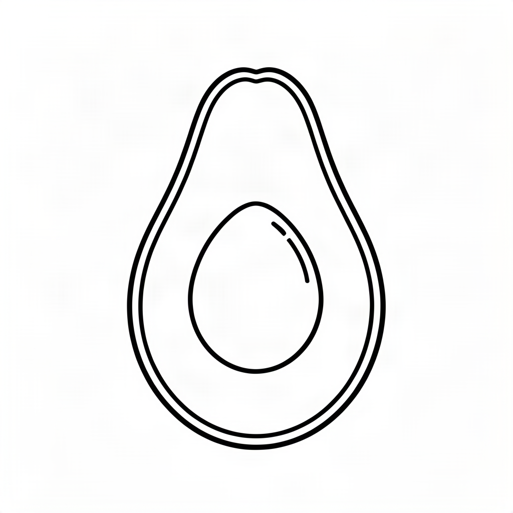 Fruct de avocado înjumătățit