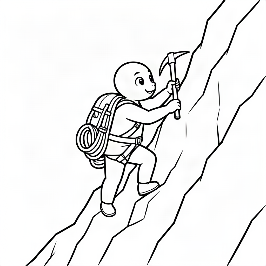 Furnică alpinist pe o stâncă
