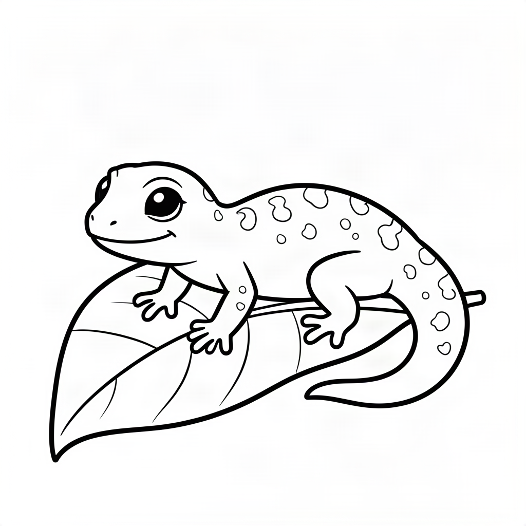 Gecko stând pe o frunză