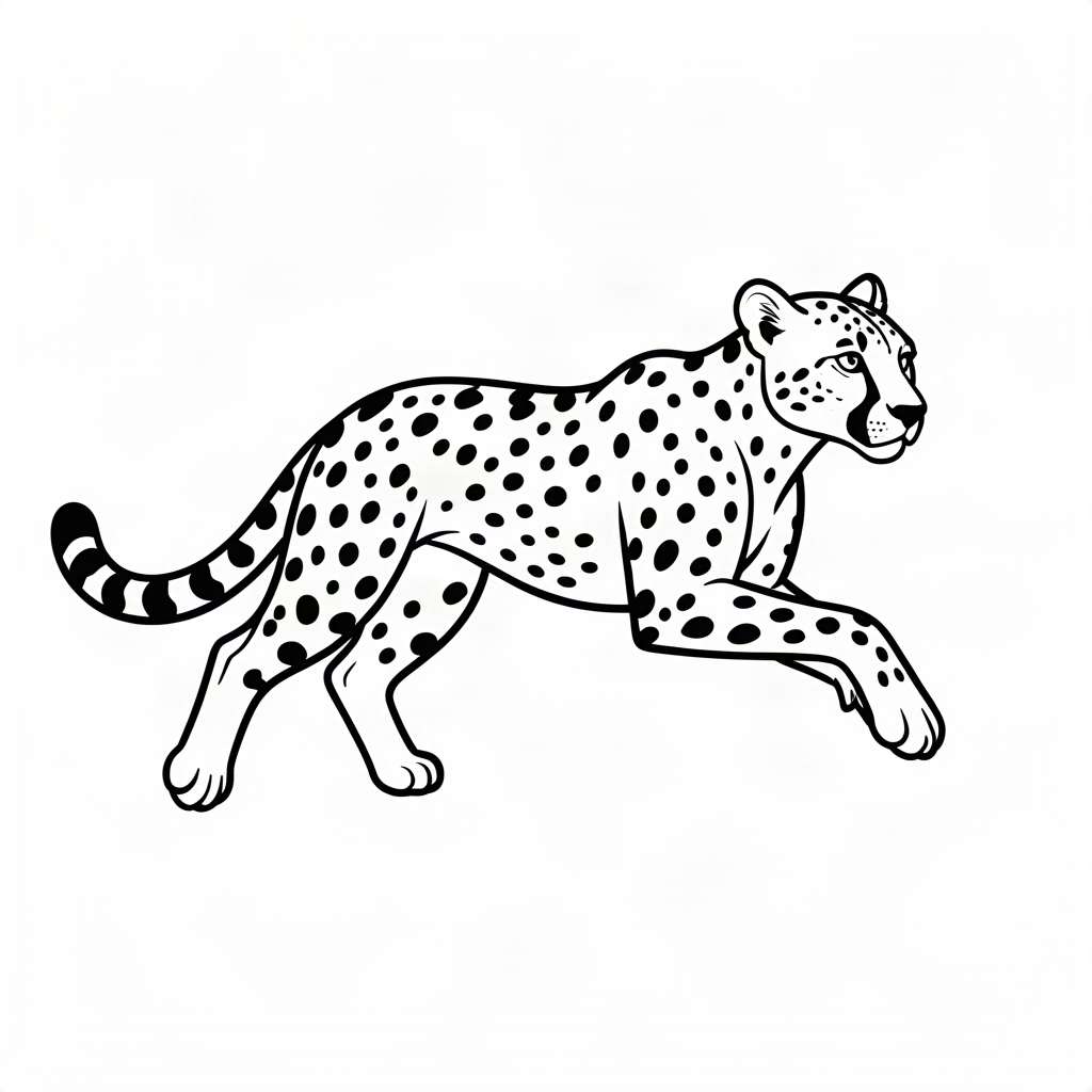 Ghepard alergând rapid