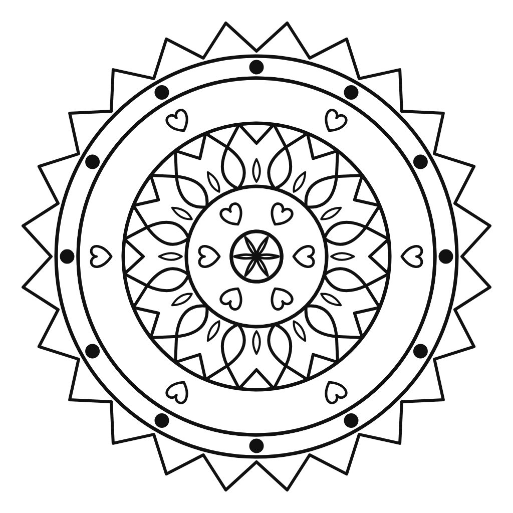 Mandala cu petale ascuțite
