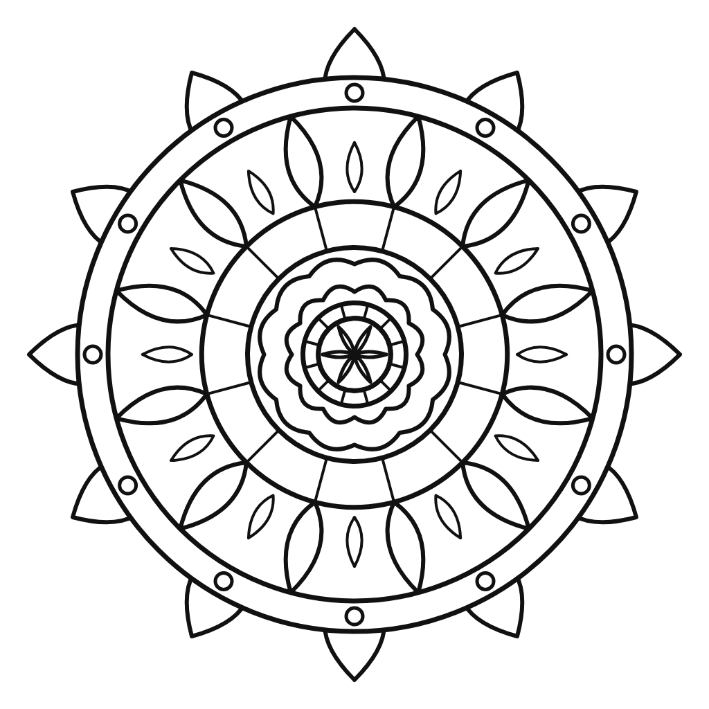 Mandala floare cu multe straturi