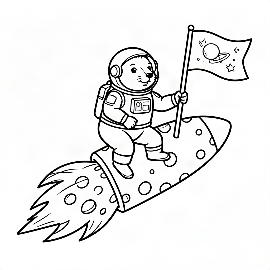 Marmotă astronaut pe o cometă de brânză