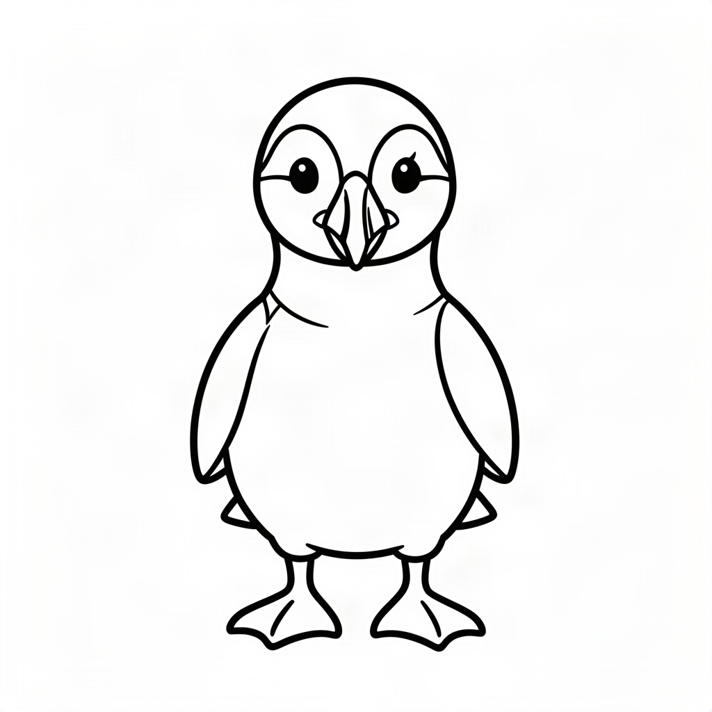 Papagal Puffin drăguț