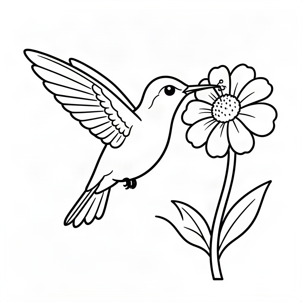 Pasărea Colibri bând nectar