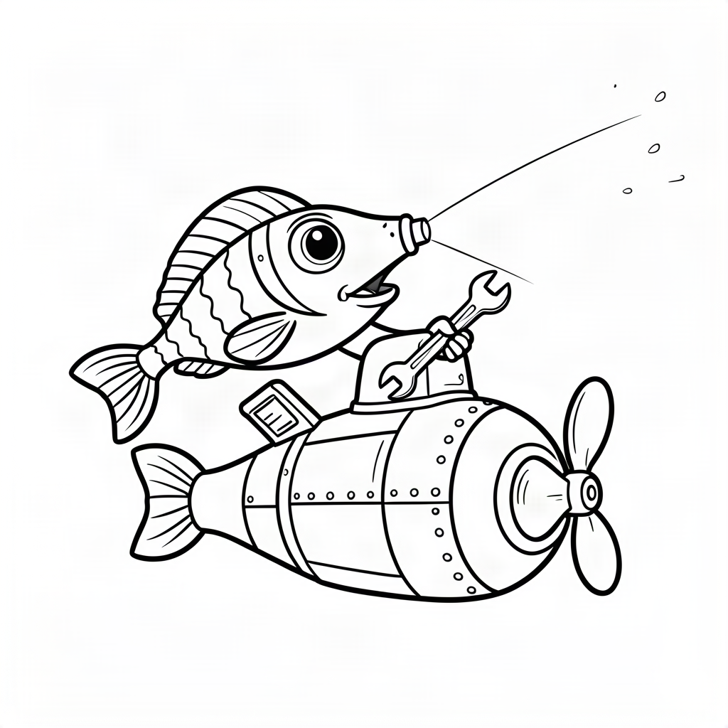 Pește pescar mecanic de submarine