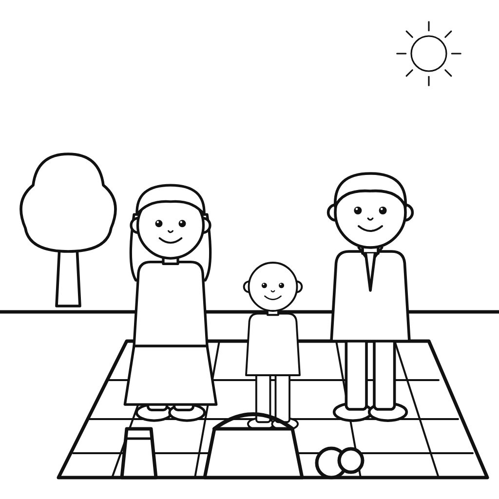 Picnic în familie în parc