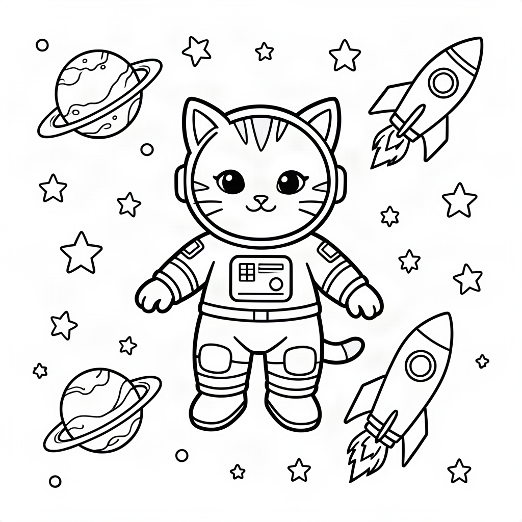 Pisicuță cosmonaut în spațiu