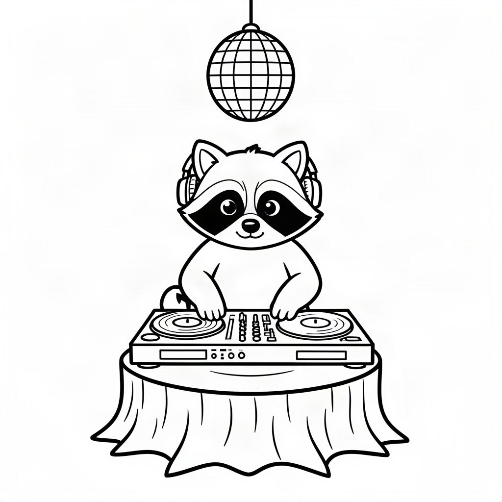 Raton DJ la o petrecere în pădure