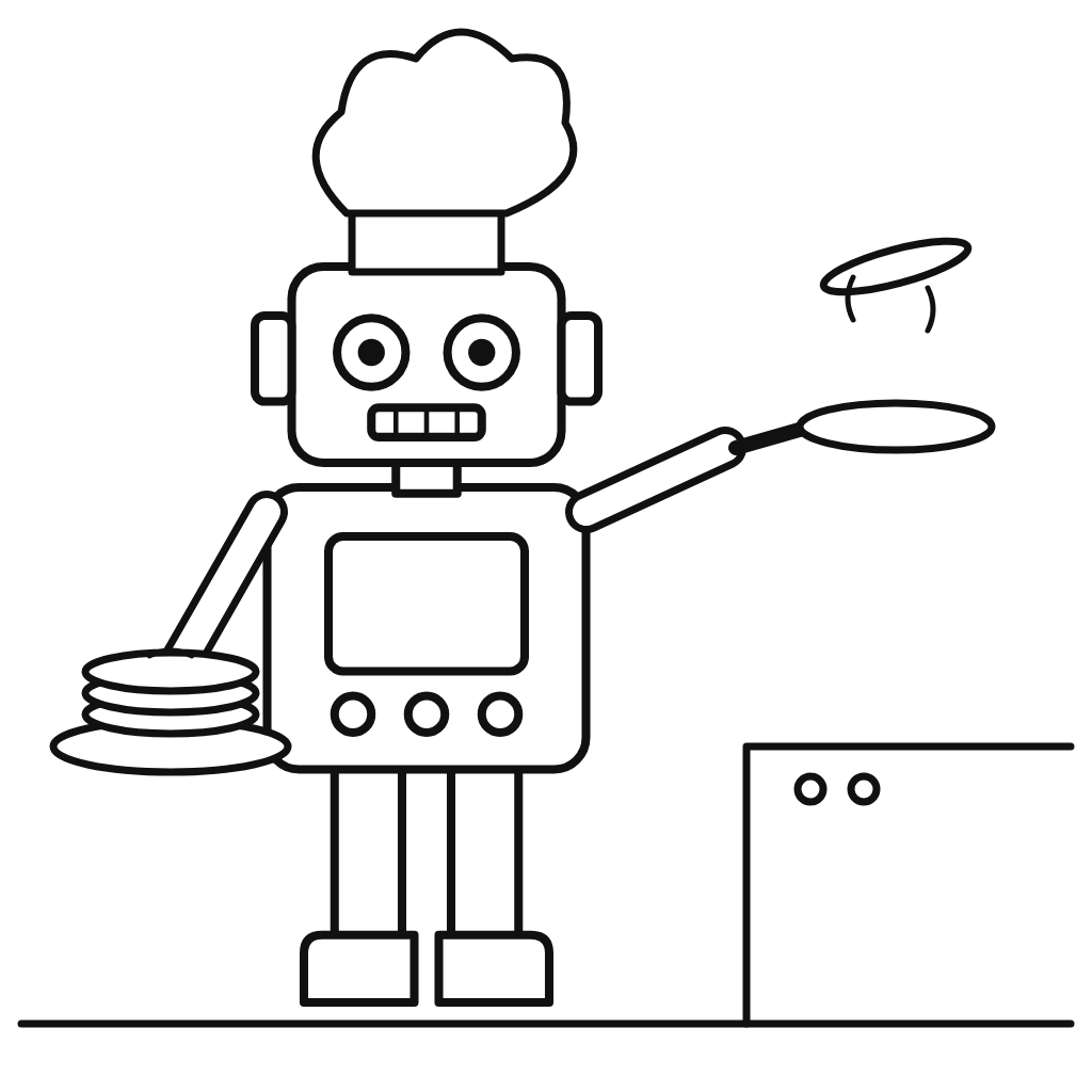 Robot bucătar care face clătite