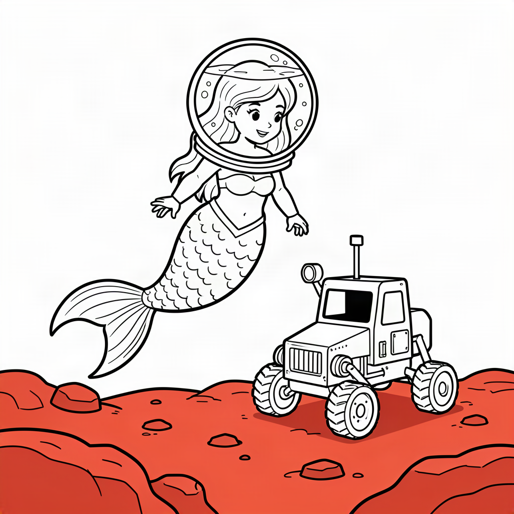 Sirenă astronaut pe Marte