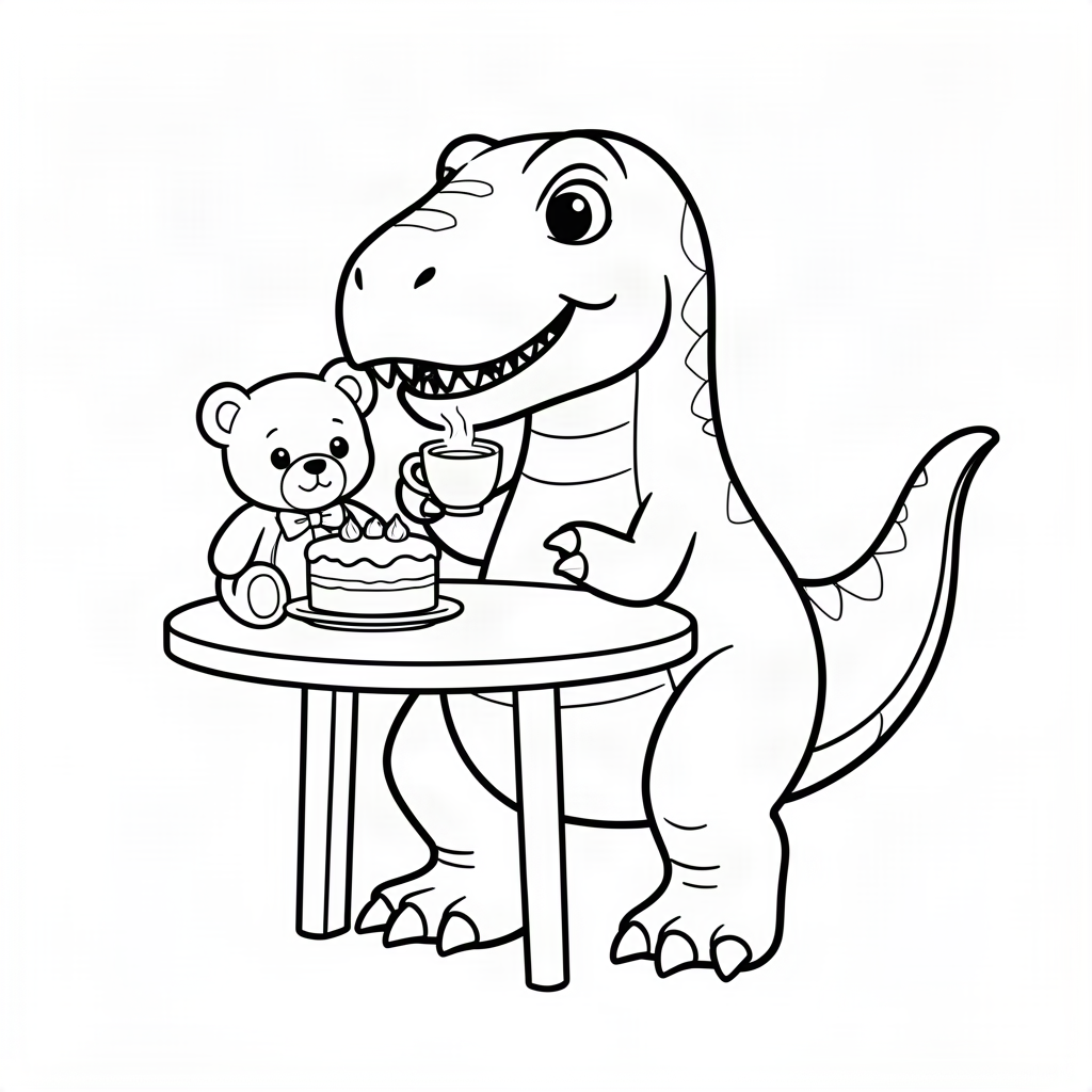 T-Rex la petrecerea de ceai