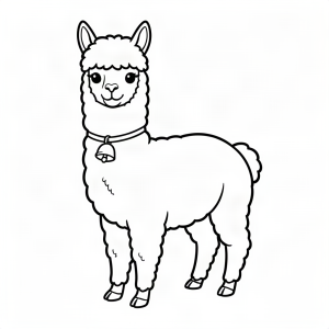 Alpaca pufoasă cu clopoțel