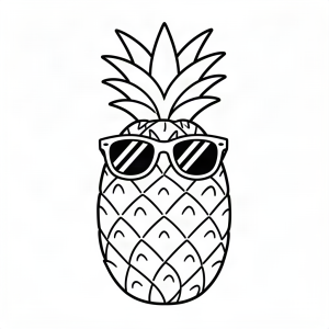 Ananas cu ochelari de soare