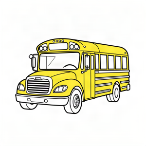 Autobuz școlar galben