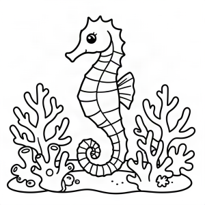 Căluț de mare printre corali