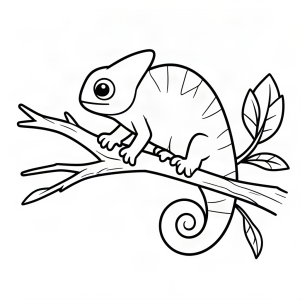 Cameleon pe o creangă