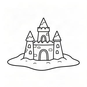 Castel de nisip pe plajă