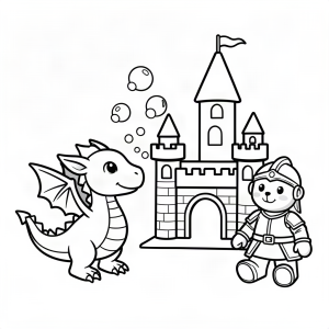 Dragon suflând baloane de săpun