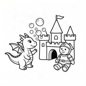 Dragon suflând baloane de săpun
