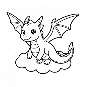 Dragon zburător deasupra norilor