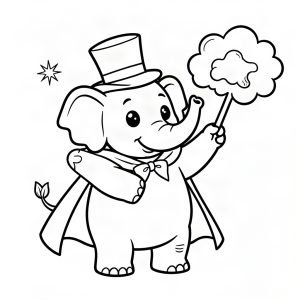 Elefant magician făcând să dispară un arahide