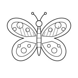 Fluture cu modele și ornamente