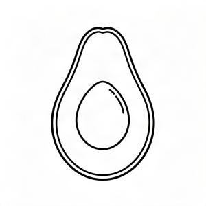 Fruct de avocado înjumătățit