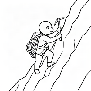 Furnică alpinist pe o stâncă
