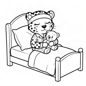 Ghepard dormind cu o mască de ochi