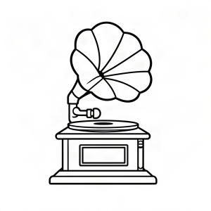 Gramofon clasic cu pâlnie