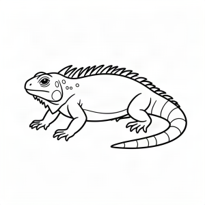 Iguană stând la soare