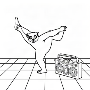 Lemur dansator de breakdance
