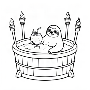 Leneș bând un cocktail în jacuzzi