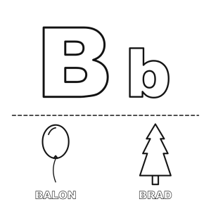 Litera B de la Balon și Brad